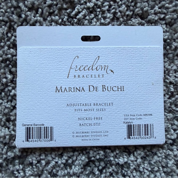 NWT Marina De Buchi Personalized Luxe Name Katelyn Freedom Bracelet Gold - Picture 2 of 2